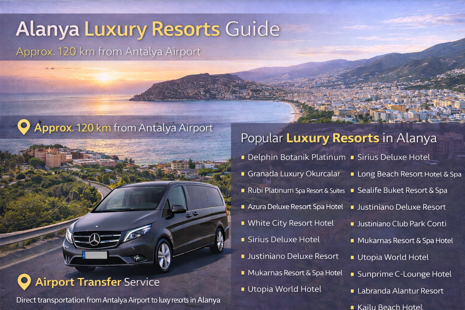 أفضل المنتجعات الفاخرة في ألانيا