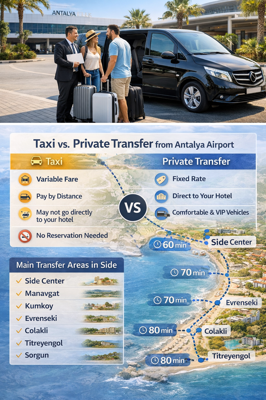 Antalya Airport to Side Transfer (Prices, Hotels & Areas Guide)