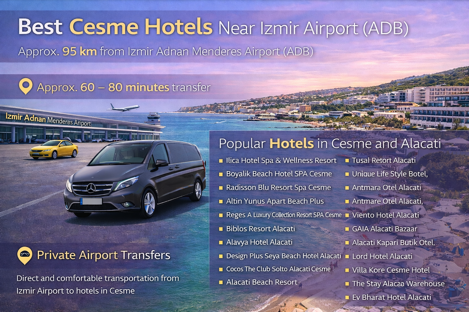 أفضل فنادق تشيشمه بالقرب من مطار إزمير (ADB) – منتجعات وفنادق فاخرة