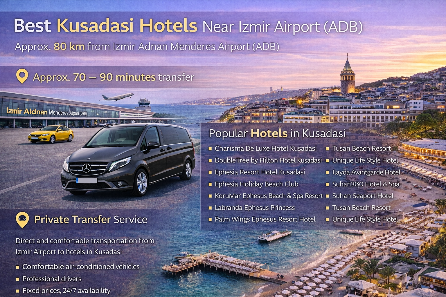 Discover Kusadasi Hotels Near Izmir Airport (ADB)