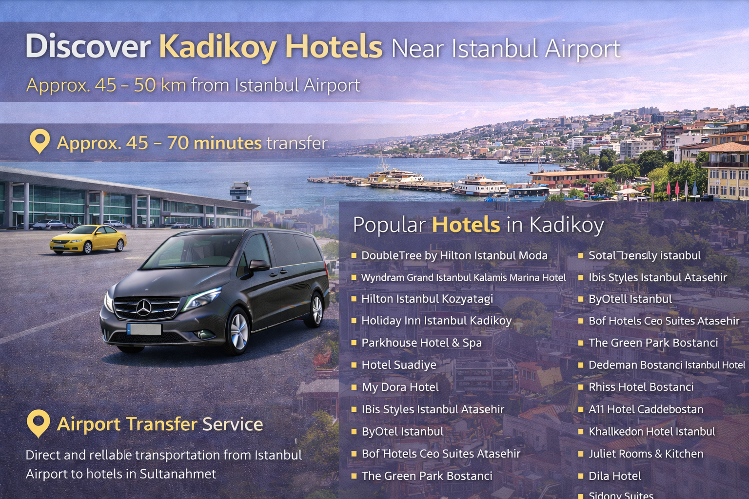 Откройте для себя отели Кадыкёй рядом с аэропортом Стамбула