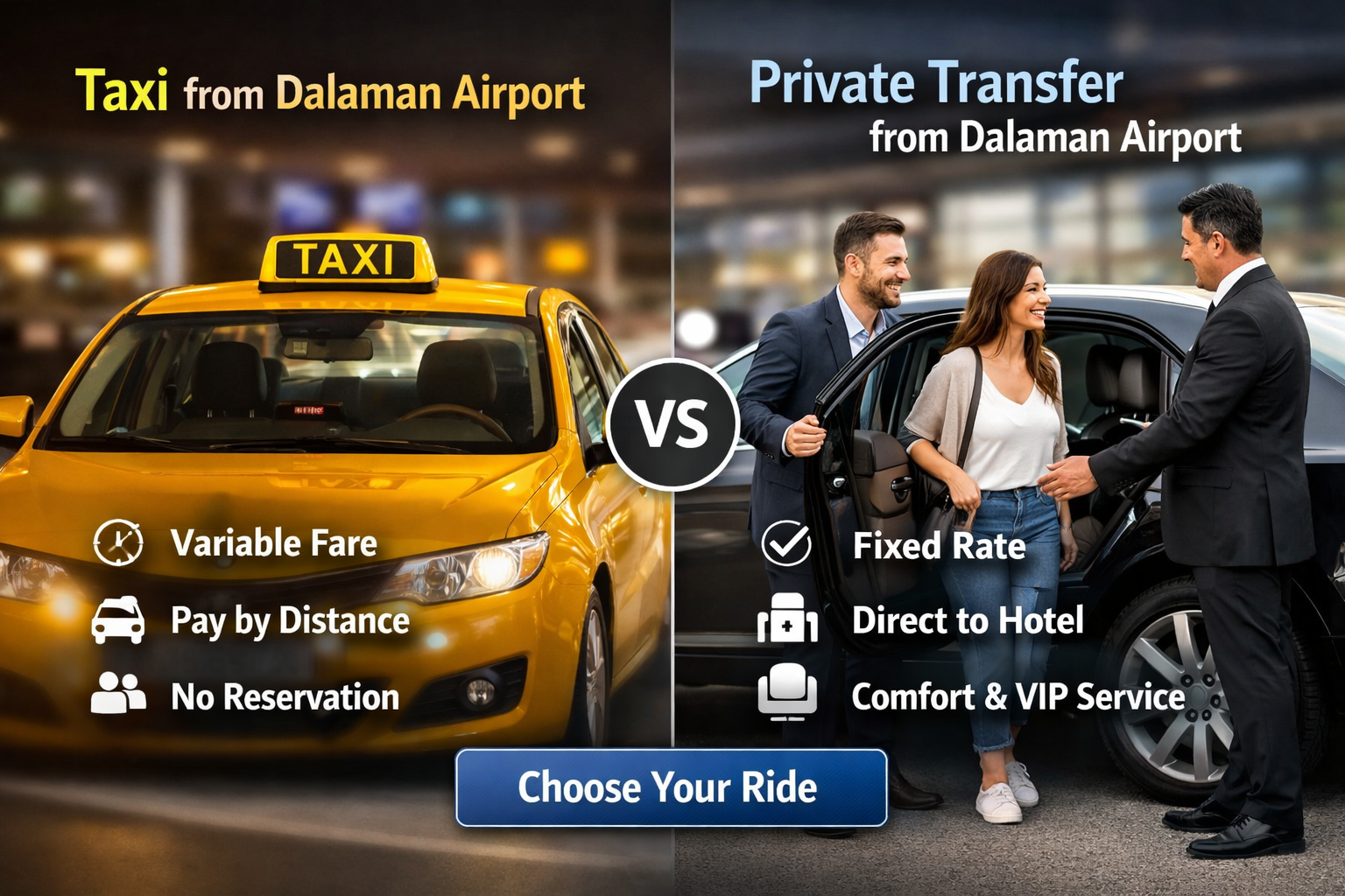 تاكسي أم نقل خاص مطار دالامان