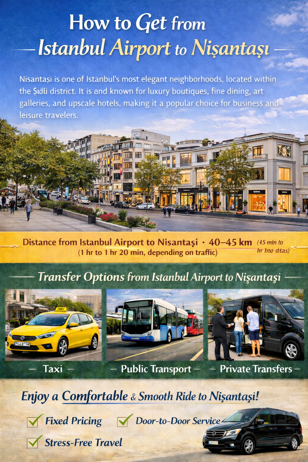 Гид по трансферу в Нишанташы | Аэропорт Стамбула (IST) — Нишанташы