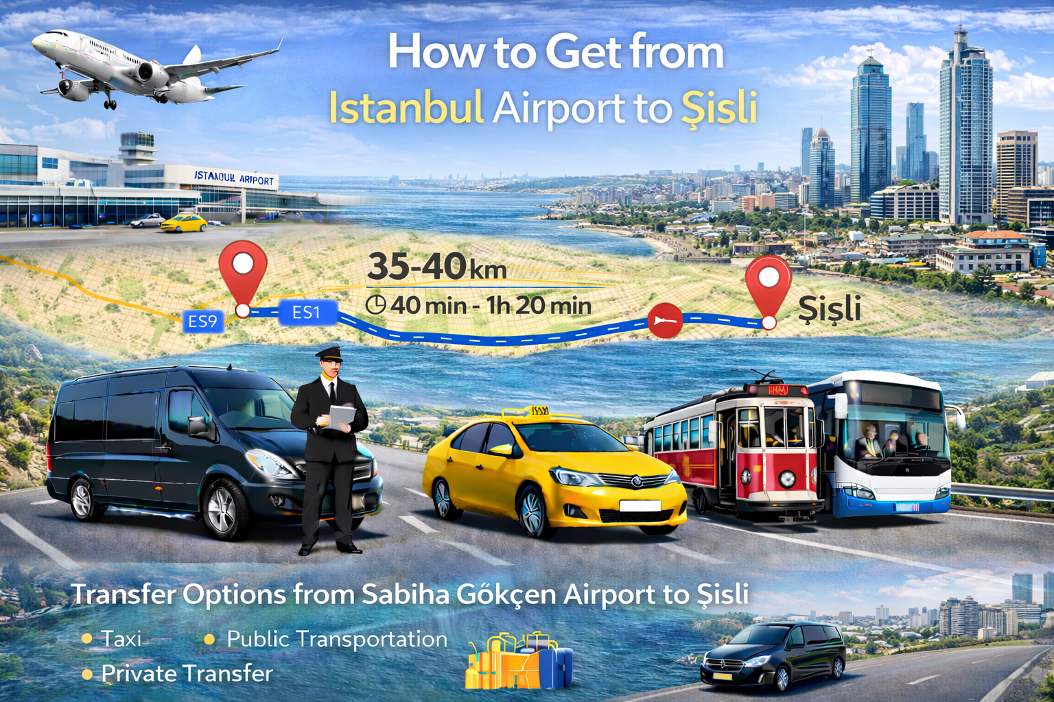 دليل النقل إلى فنادق شيشلي | من مطار إسطنبول (IST) إلى شيشلي