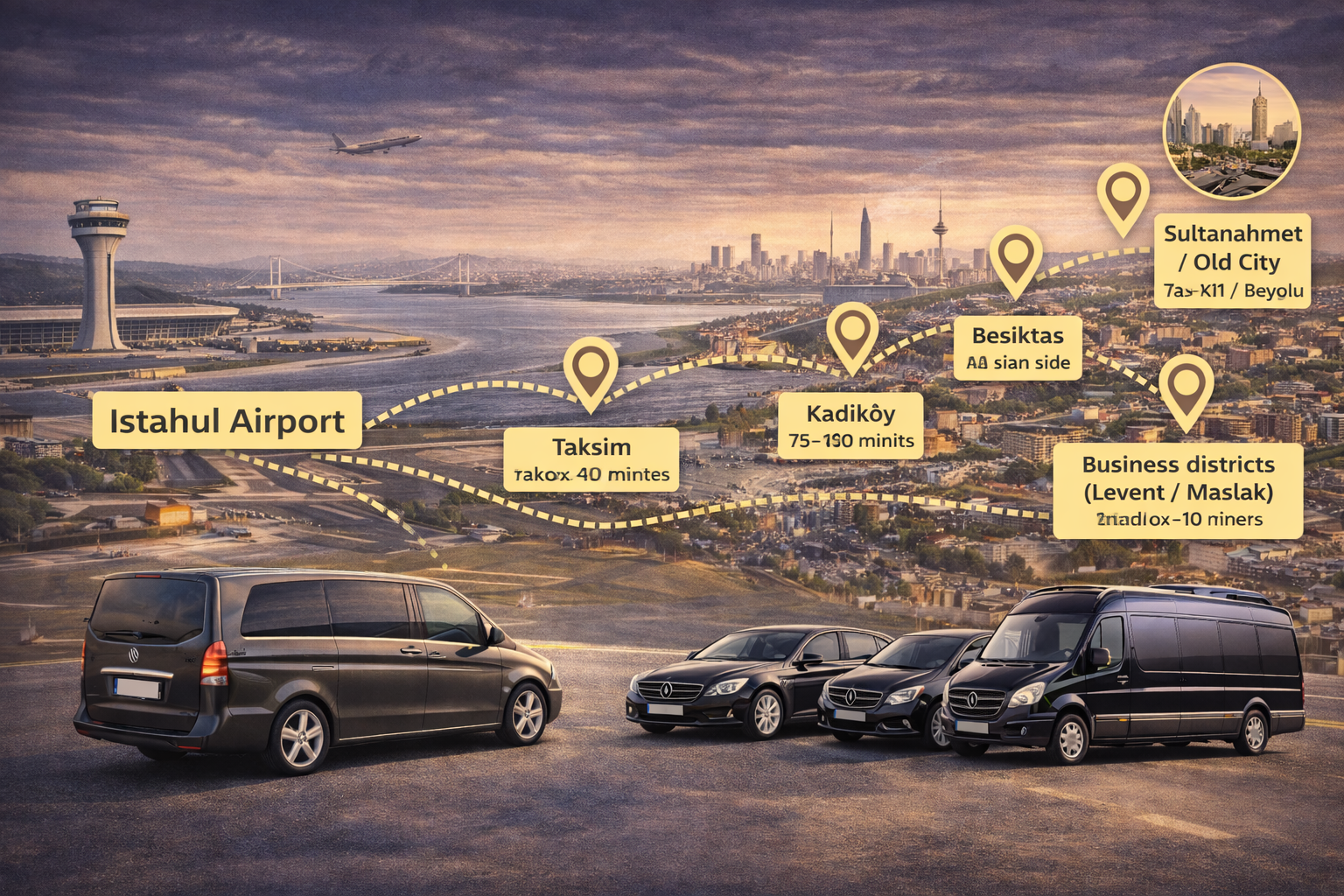 مطار إسطنبول (IST) – أسعار النقل ومدة الوصول