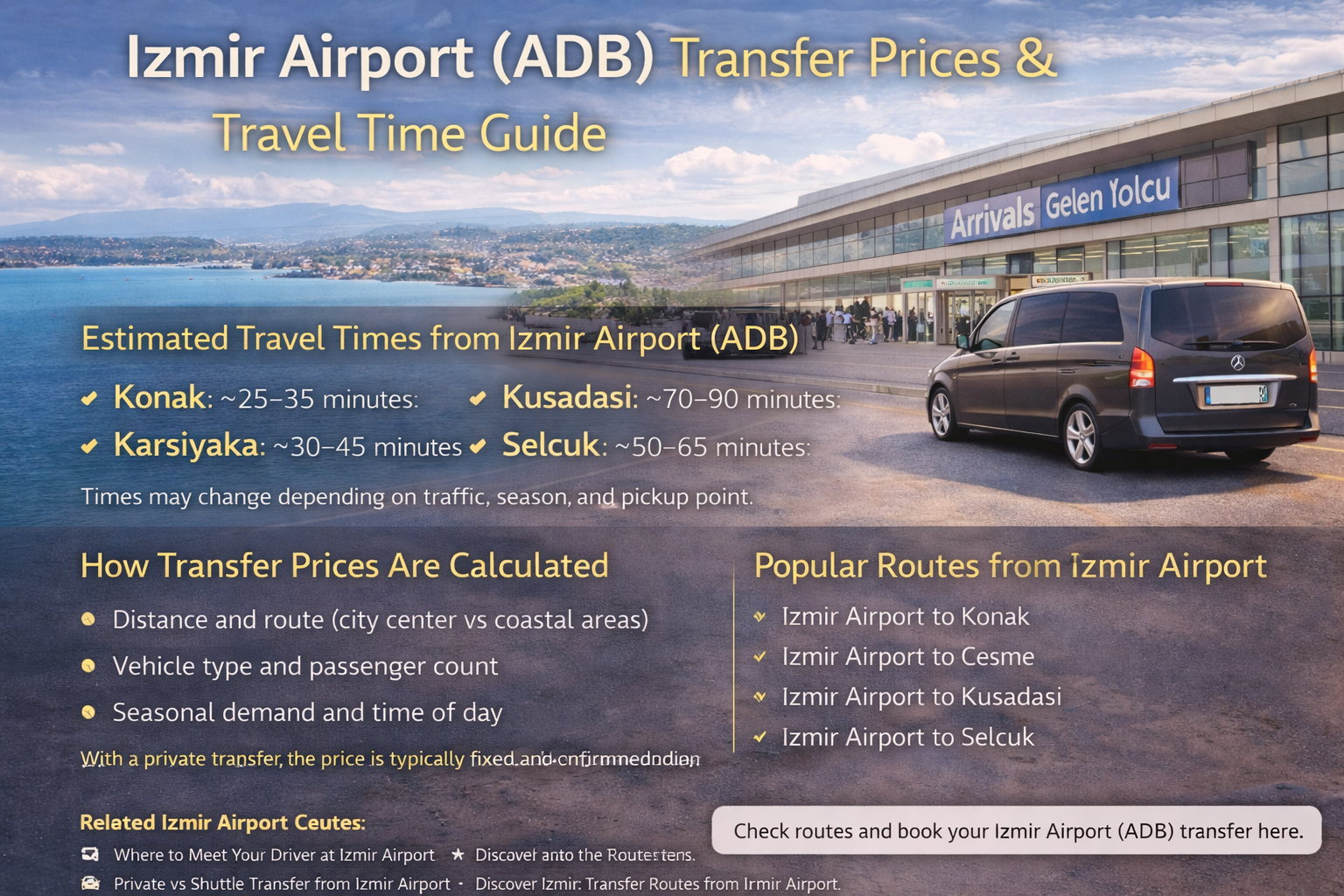 Transferpreise & Fahrzeit – Flughafen Izmir (ADB)