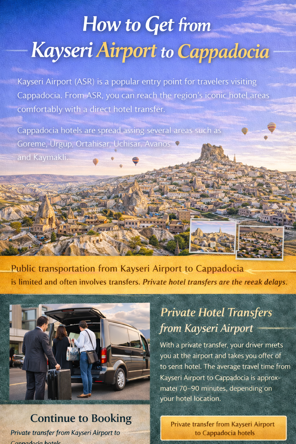 Cappadocia Hotel Transfer Guide | Kayseri Airport (ASR)